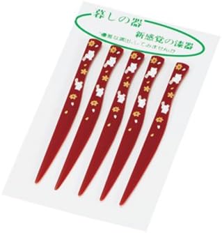 Brothers Nakatani Shokai 33-4509 Faca de lacarware Yamanaka, 5 peças, preto, coelho