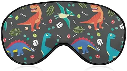 Funnystar Baby Dinosaur Pattern Soft Sleep Mask Eye Cober para dormir Blocos perfeitos leves com cinta ajustável