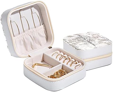 Mini Jóias portáteis de viagem Caixa de jóias para anel, pingente, brinco, caixa de organizador de colar, presente de árvore de presentes