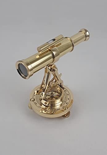 Risan Arts Exporta Brass Náutica Alidade Telescópio Compass Pesquando Teodolito Marinha Decoração de mesa de casa/escritório