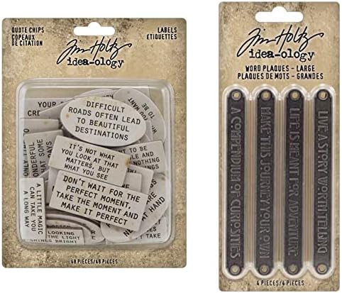 Bundle- tim holtz idéia cota rótulos de chip th94320 e word placas grandes th94329- primavera 2023 liberação