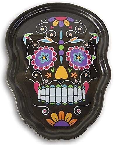 Día de Los Muertos Day of the Dead Melamine Sugar Skull Treats Bandey - 10,5 polegadas x 14,5 polegadas