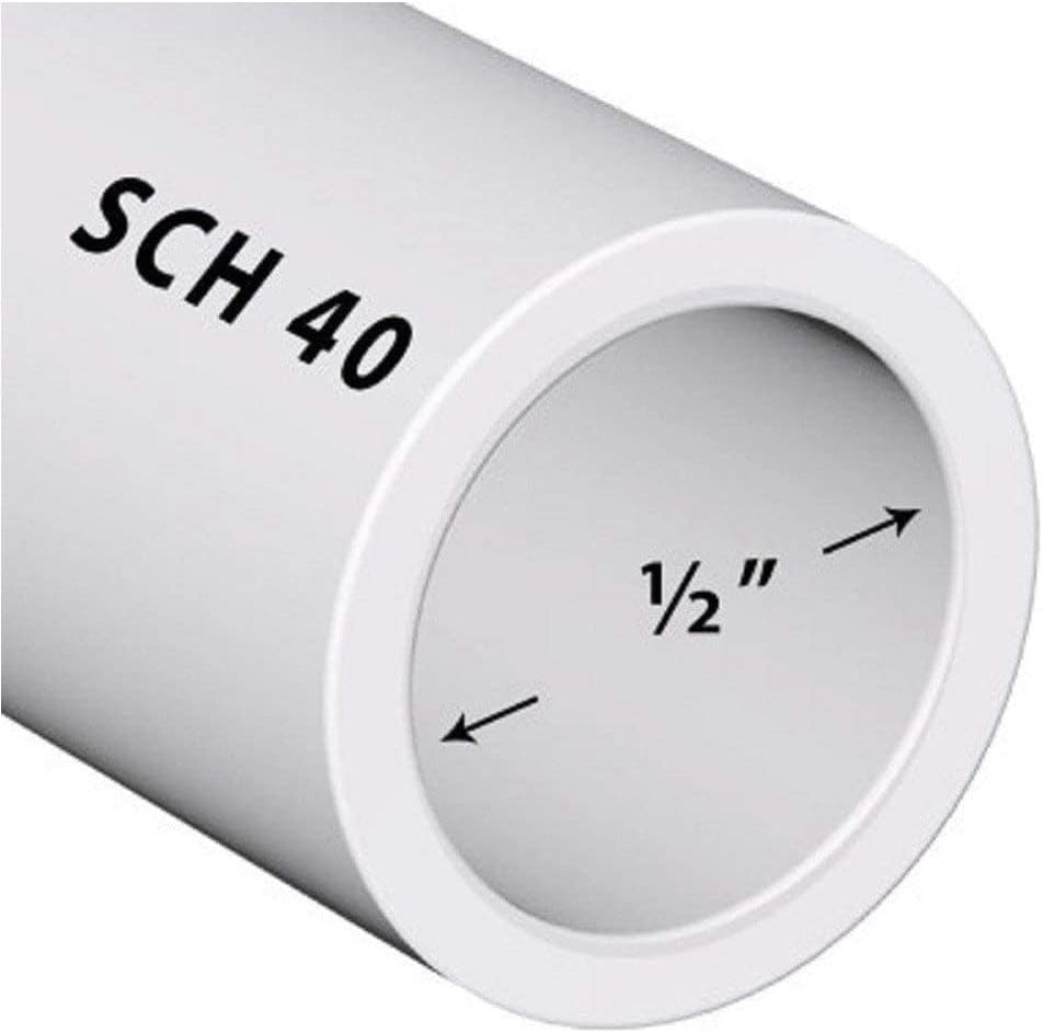 Tubo de PVC SCH40 1/2 polegada de comprimento personalizado branco
