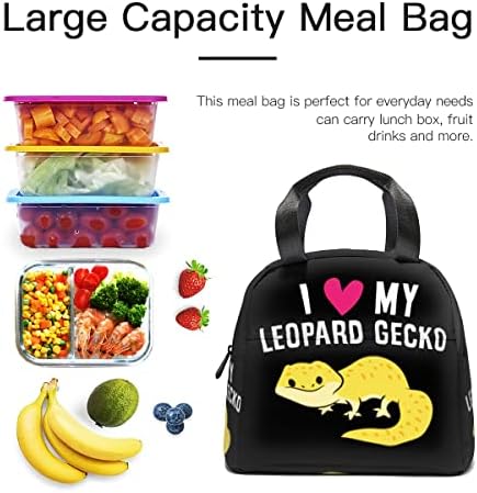 VDERXCOK Eu amo minha lanche de lancheira com gecko de gecko portátil Termal Cooler Sagt