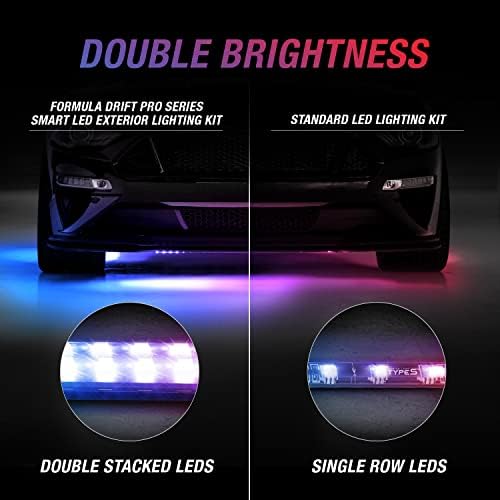 Tipo S | Kits de luz de acento de neon automotivos, fórmula drift pro série inteligente LED de iluminação externa Kit