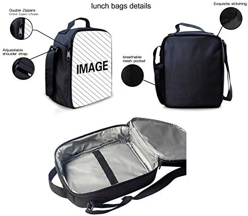 Abraços Idéia 3 PCs School Saco Set com lanchonete com bolsa de lanchonete com isolamento térmico