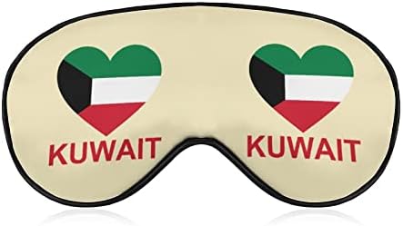 Amor máscara ocular do kuwait para dormir de cegos de bleca -blackout com cinta ajustável para homens mulheres viajam de ioga na soneca