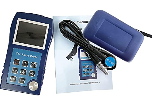 Analisador de espessura ultrassônica digital Medidor de analisador com o armazenamento 2000 Dados de medição medindo faixa de 0,55 a 500 mm para plástico de aço ultra fino etc.