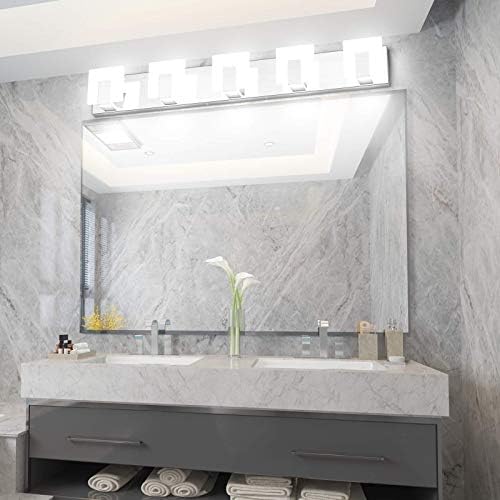 Aipsun Modern Led Vanity Light para banheiro acrílico branco de gelo para cima e para baixo luminárias de parede do banheiro sobre