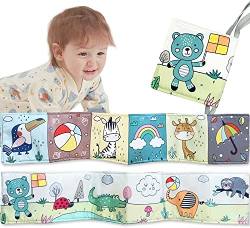 Viterda Baby Book Soft Book Ploth Book para 0 3 6 a 12 meses, Toy de aprendizado educacional para bebês de alto contraste