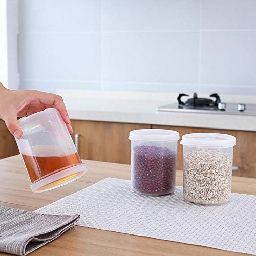 Branda de armazenamento transparente de nenhuma/marca contém com tampa com tampa multifuncional em grãos domésticos alimentos lacrados na garrafa de armazenamento de plástico selado