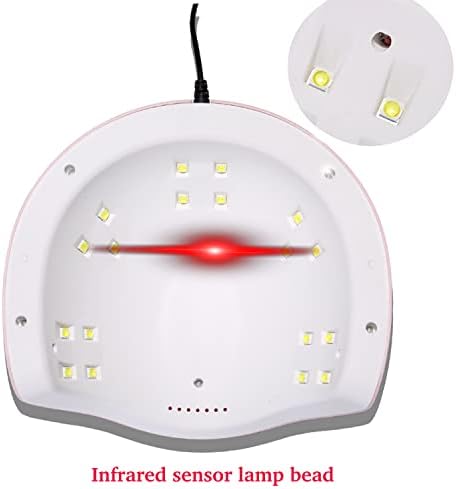 Lâmpada de unha LED de UV com 3 timer secador de unha 54w Lâmpada de cura portátil do secador de unhas com sensor automático