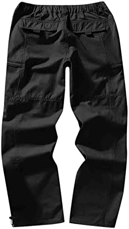 Calça de carga homens relaxados fit masculino casual bolso zíper bolso de calça de carga de cargo de cargo de calças de carga ao