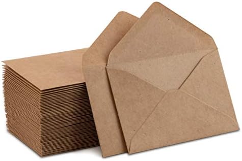 Kraft Mini Envelopes Brown Kraft Envelopes para cartões -presente e cartões de visita