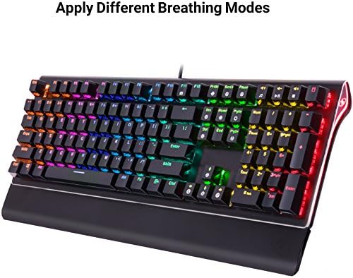 Teclado de jogos mecânicos de rosa, rgb lit de backlt clicky teclado mecânico de computadores para PC, laptop, Mac,