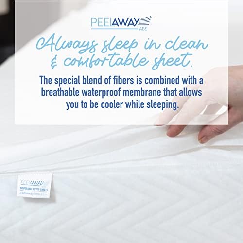 Peelaways Camp-A-Peel-Capa de colchão à prova d'água-Tamanho do berço Cedimento de cama de cama Protetor de lençol, macio