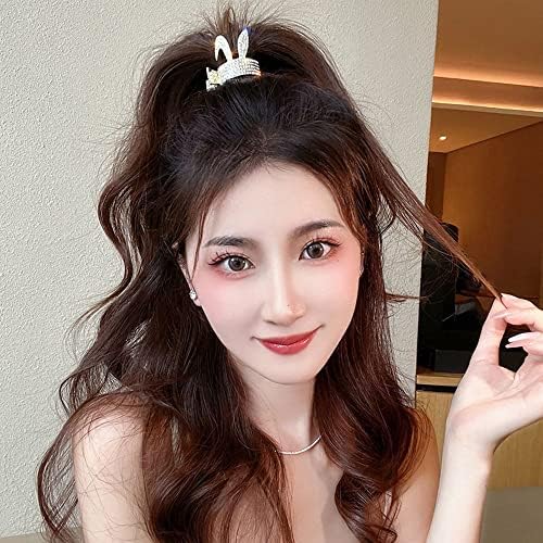 Houchu estilo coreano clipe de cabelo vintage Silmple feminino de cabeceira de cabelos de coelho clipe de cabelo wome garra geométrica de garra de cabelo pequeno garra de cabelo