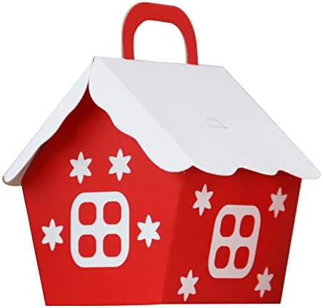 Deflers Christmas Kraft Box Box em forma de casa Caixas de presente Caixas de biscoitos Caixas de pacote Sweet Package para festas
