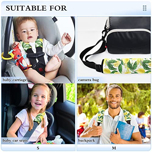 Tampas de alça de assento de carro de limão para crianças bebês 2 pcs tiras de assento de carro almofadas de almofada de ombro protetor almofadas de pescoço para carro para caminhão de carro SUV