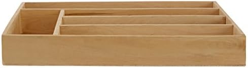 Premier Housewares 5 Bandeja de talheres de compartimento, 5 x 30 x 38 cm - Birchwood