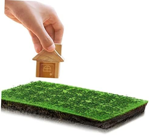 Yardwe 1pc grama galpão bandeja de areia miniaturas treina modelo verde mai verde mina de grama artificial decorações de jardim