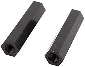 X-DREE M3X25MM NYLON HEX SPACER SPACER PILARE PILLAR PILLE FEMANHA FEMANHO NEGRO DE MELHORES (M3X25MM NYLON HEX SPACER STAPEFF