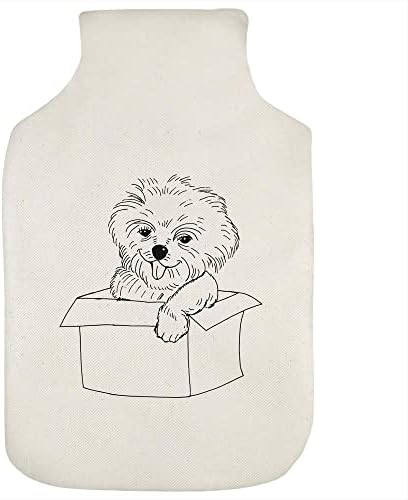 Azeeda 'Puppy in a Box' Hot Water Bottle Bottle