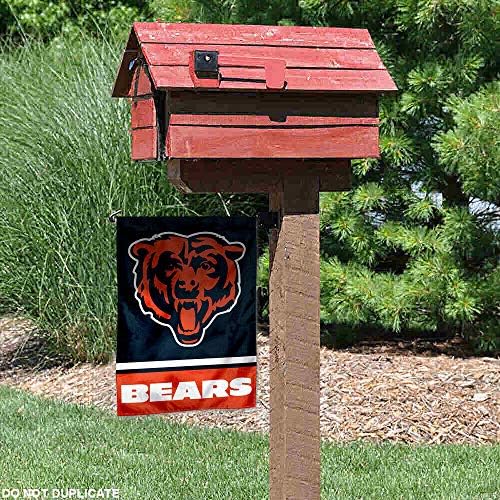 Chicago Bears urso logotipo da cabeça de dupla face da bandeira do jardim