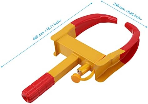 Sehoi 2 PCs Bloqueio de roda de carro, grampo de pneu de segurança, trava de bota de pneu para reboque com 3 teclas, trava