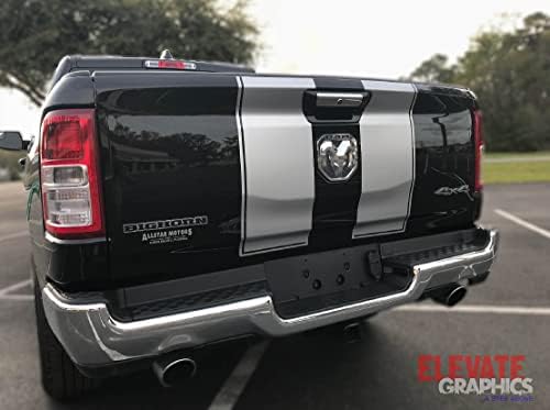 Elevate Gráficos - se encaixa no Dodge Ram 1500 Rally Hood e Graphics Stripes de 3m Decalques e adesivos de vinil anos 2019-2022