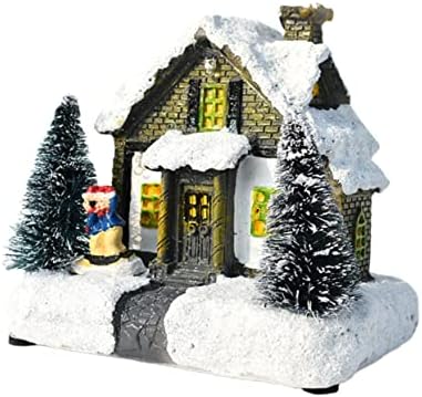 Sewacc para Mesa de Pequena Cidade do Natal Cena colecionável Miniature Christmas Village Village House Decorate Decorations Decorações