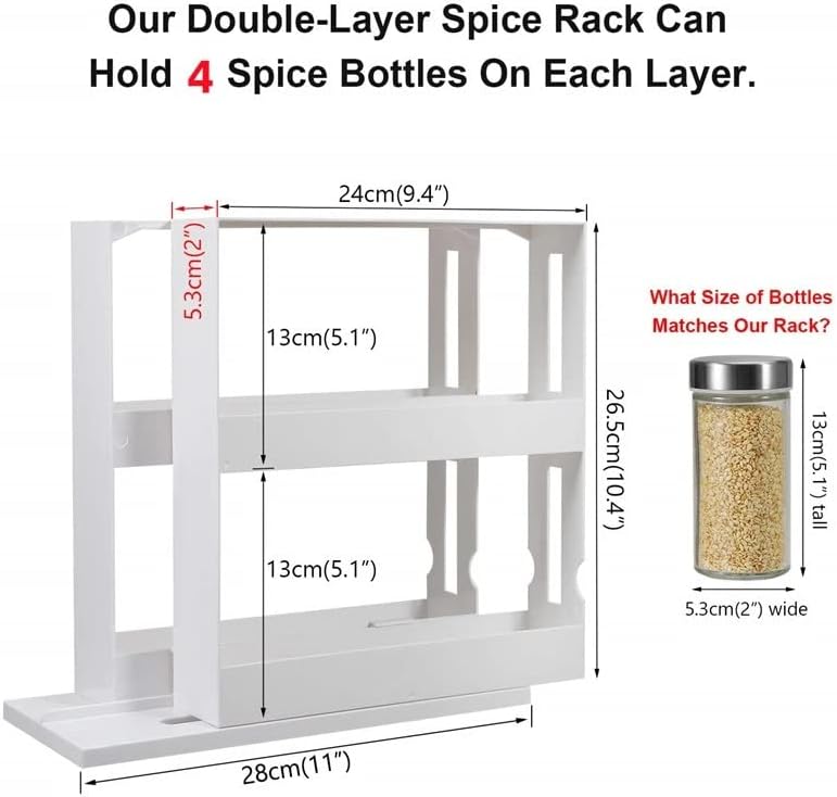 YGQZM Spice Organizer rack plataforma de armazenamento rotativo slide Spice Gabinete armário de armário de cozinha rack de armazenamento