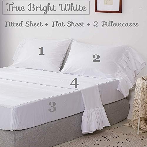 Casa da rainha Branco branco lençóis de cama de algodão queen size lençóis g