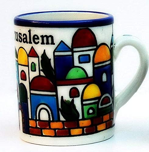 Caneca de cerâmica bluenoemi Design armênio israelense Jerusalém Canecas