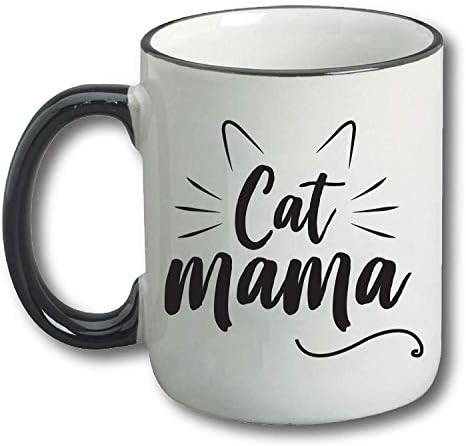 Caneca de café engraçada de gato Mama 11oz - Idéia de presente de Natal exclusiva para amantes de gatos - Presentes de