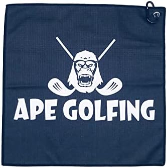 Toalhas de golfe para golfe para golfe para toalhas de golfe com moça de alumínio em todo o acabamento preto | Microfibra