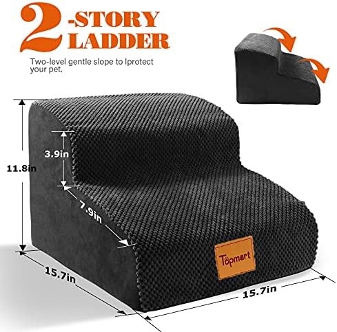 Topmart 2 camadas 11,8 High Dog Ramp & Steps e 11,8 Alta 2 níveis estendidas para cães Black