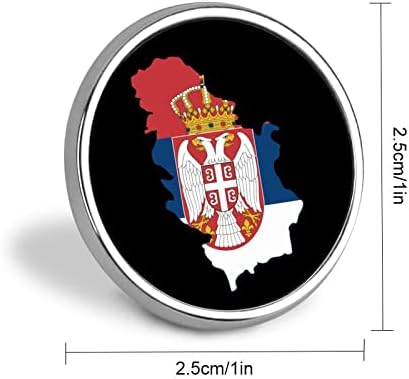 Mapa de bandeira de sérvia lapela pino redondo ritmo jóia decoração de arte para sacos de roupas presentes de casamento