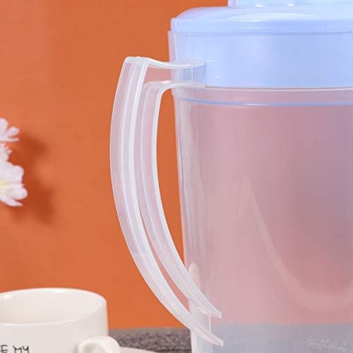 Doitool 1pc 0. 5 galões/ 2 arremessador de plástico de ninhada com tampa, jarro de chá gelado de grande capacidade com medida, jarro