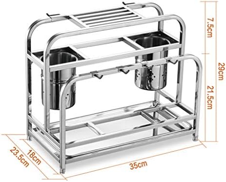 Prateleiras caseiras de jyxcoshelf, suporte de faca de cozinha, prateleira de aço inoxidável rack de drenagem de drenagem de armazenamento doméstico organizador de plataforma de armazenamento, racks de armazenamento