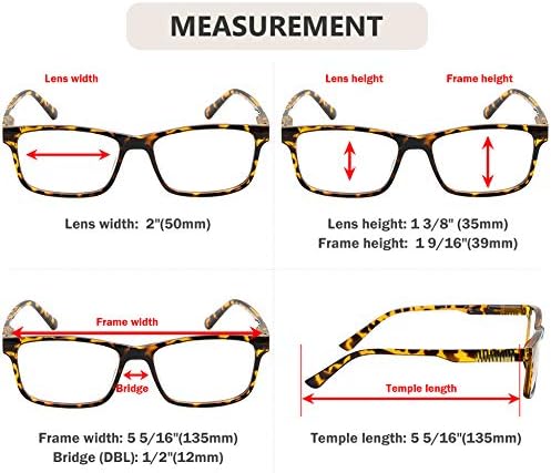 Olhos para os olhos de 4 óculos de leitura para homens, homens projetam leitores