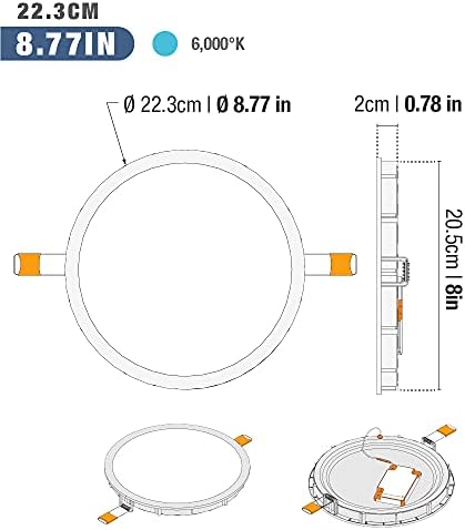 O teto do painel redondo de LED de 18W de 18W desmaiado liderou o teto do painel redondo. White1440lm legal com driver. Não-minúsculo.