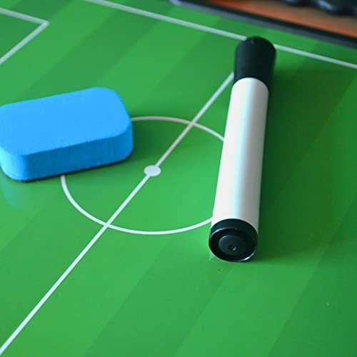 Fantasyday Soccer Coach Board Premium Tactical Tactical Boardboard Duplo-Sheact com Meio quadro de treinamento Tactical Marker Board para Estratégia e Treinamento