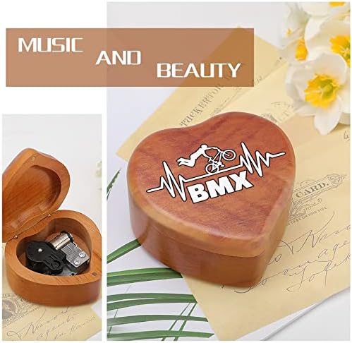 Caixa de música relógio BMX BMX Caixa de música vintage de madeira em forma de madeira Toys de brindes de presentes