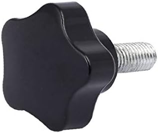 X-dree m10 x 25 mm rosca macho de 37 mm dia botões de baquelita de plástico manipulam uma ferramenta de máquina preto (m10 x
