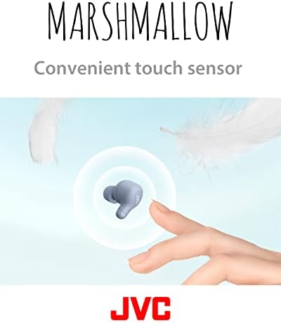JVC New Marshmallow True Wireless fones de ouvido sem fio, duração da bateria longa, som com driver de ímã de neodímio, incluindo fones