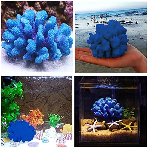 Ornamento de coral artificial Pinvnby, plantas do mar subaquático decorações, plantas de aquário aquário de decoração de coral aquário para decoração de tanques de peixes paisagem