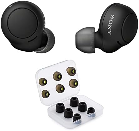 Sony WF-C500 verdadeiramente sem fio In-orar Bluetooth Earbud Headphones Pacote com espuma e pontas de ouvido de silicone