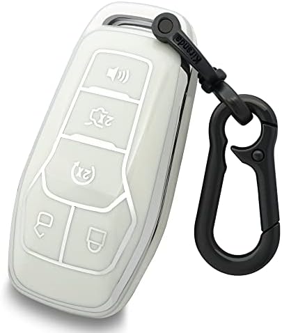 Kirsnda Key FOB capa de capa de capa compatível com a Ford e para Lincoln, Botões Soft TPU Chave 5 FIT FIT Explorer para