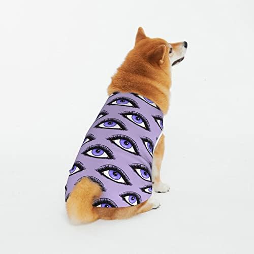 Camisas de animais de estimação de algodão-púrpura de trajes de cachorro de pão